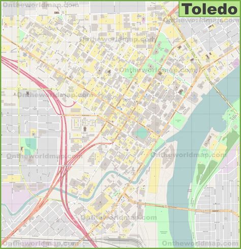 google map toledo city|Toledo, Ohio: city map as of August 2024. Streets, traffic, .